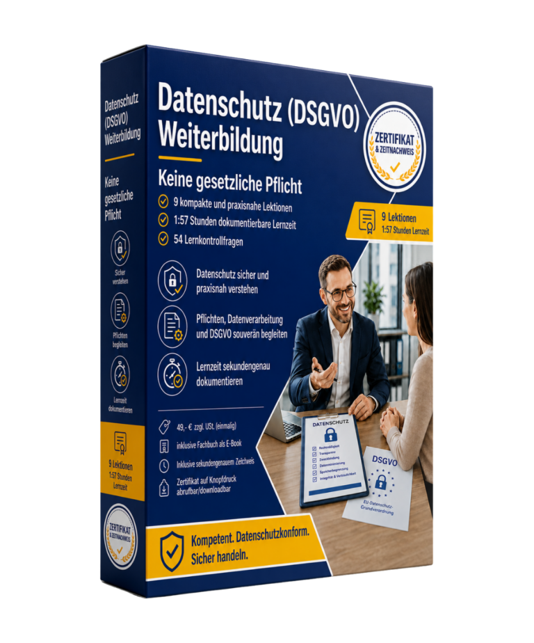 Weiterbildung zum Datenschutz (DSGVO) in Unternehmen